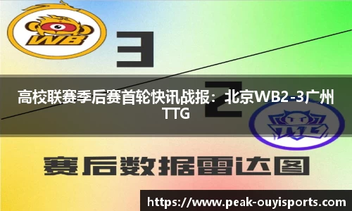 高校联赛季后赛首轮快讯战报：北京WB2-3广州TTG